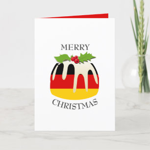 Cartes Pour Fêtes Annuelles DRAPEAU ALLEMAND   Pudding de Noël   Festive