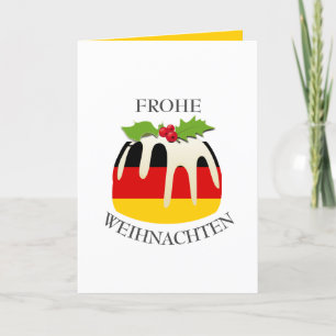 Cartes Pour Fêtes Annuelles DRAPEAU ALLEMAND Weihnachtspudding Festive