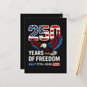 Cartes Pour Fêtes Annuelles drapeau américain 250e anniversaire américain