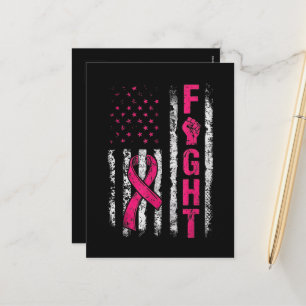 Cartes Pour Fêtes Annuelles Drapeau américain de sensibilisation au cancer du
