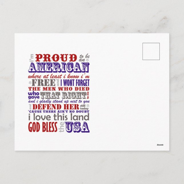 Cartes Pour Fêtes Annuelles Drapeau américain et aigle (Dos)