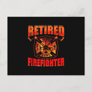 Cartes Pour Fêtes Annuelles Drapeau américain pompier Red Line US Firefighter