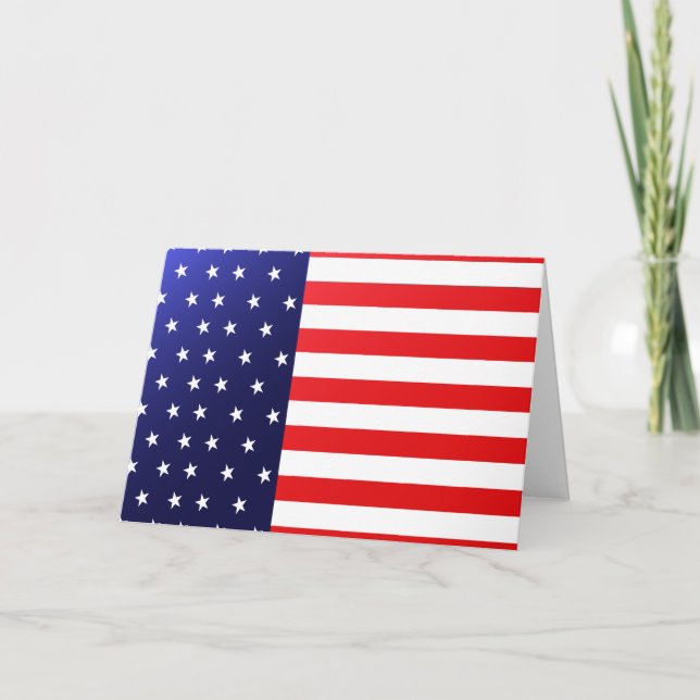 Cartes Pour Fêtes Annuelles Drapeau américain vide (Devant)
