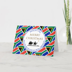 Cartes Pour Fêtes Annuelles DRAPEAU D'AFRIQUE DU SUD Trois MZANSI