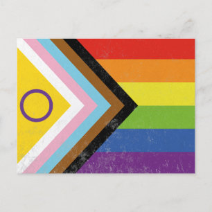 Cartes Pour Fêtes Annuelles Drapeau de fierté inclusif intersexe