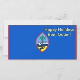 Cartes Pour Fêtes Annuelles Drapeau de Guam, Joyeuses fêtes des États-Unis.