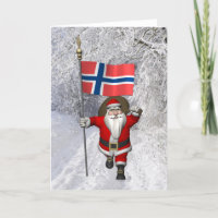 Drapeau De La Norvège Au Père Noël
