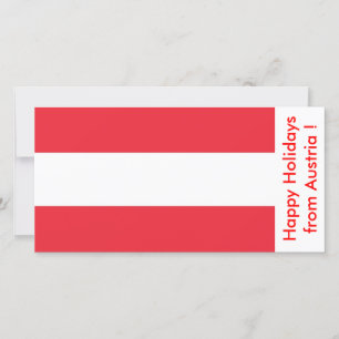 Cartes Pour Fêtes Annuelles Drapeau de l'Autriche, Joyeuses fêtes d'Autriche