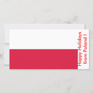 Cartes Pour Fêtes Annuelles Drapeau de Pologne, Joyeuses fêtes de Pologne