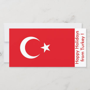 Cartes Pour Fêtes Annuelles Drapeau de Turquie, Joyeuses fêtes de Turquie