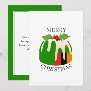 Cartes Pour Fêtes Annuelles DRAPEAU DE ZAMBIE Pudding Festif de Plum Noël