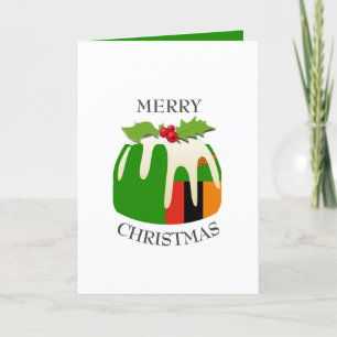 Cartes Pour Fêtes Annuelles DRAPEAU DE ZAMBIE   Pudding Festif de Plum   Noël