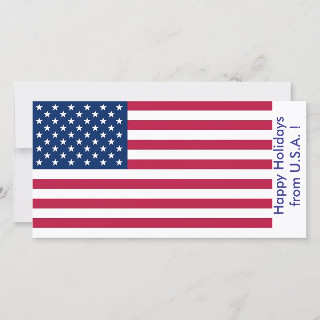 Cartes Pour Fêtes Annuelles Drapeau des U.S.A., Joyeuses fêtes des U.S.A. (Devant)
