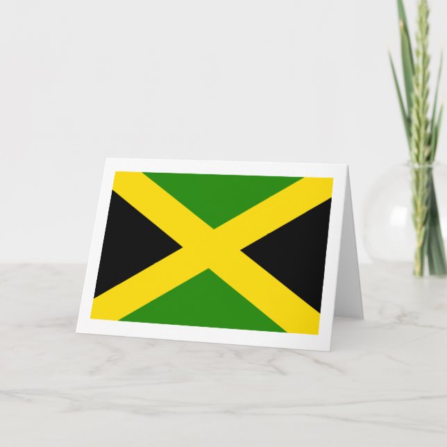 Cartes Pour Fêtes Annuelles Drapeau jamaïcain (Devant)