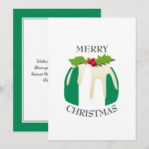 Cartes Pour Fêtes Annuelles DRAPEAU NIGÉRIA Pudding de Noël Festif
