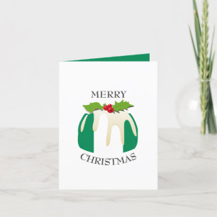 Cartes Pour Fêtes Annuelles DRAPEAU NIGÉRIA   Pudding de Noël   Festif