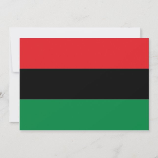 Cartes Pour Fêtes Annuelles drapeau panafricain UNIA Kwanzaa simple moderne (Devant)