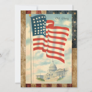 Cartes Pour Fêtes Annuelles Drapeau patriotique américain