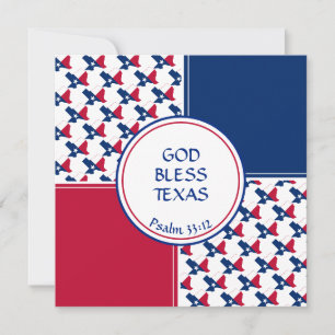 Cartes Pour Fêtes Annuelles DRAPEAU TEXAS Accueil d'anniversaire personnalisé