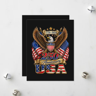 Cartes Pour Fêtes Annuelles Drapeau USA 250e anniversaire 250 ans d'Amérique