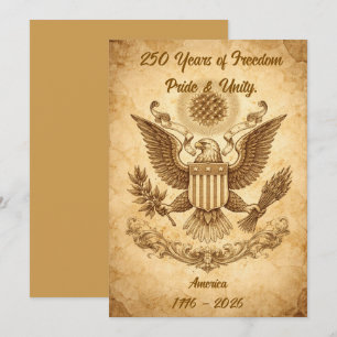 Cartes Pour Fêtes Annuelles Drapeaux américains patriotiques pour le 250e anni