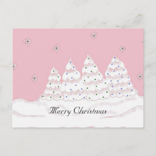 Cartes Pour Fêtes Annuelles Dreamy White Christmas Trees