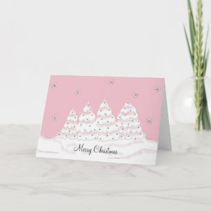 Cartes Pour Fêtes Annuelles Dreamy White Christmas Trees