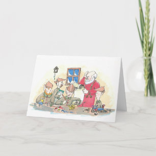 Cartes Pour Fêtes Annuelles Dreidel dans Père Noël Workshp