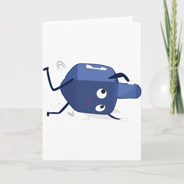 Cartes Pour Fêtes Annuelles dreidel danse hannukah (Devant)