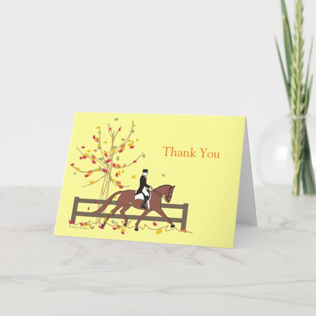 Cartes Pour Fêtes Annuelles Dressage Fall (Devant)