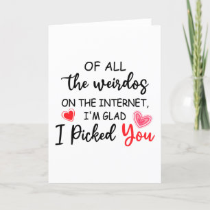 Cartes Pour Fêtes Annuelles Drôle cadeau de rencontre sur Internet, je suis co