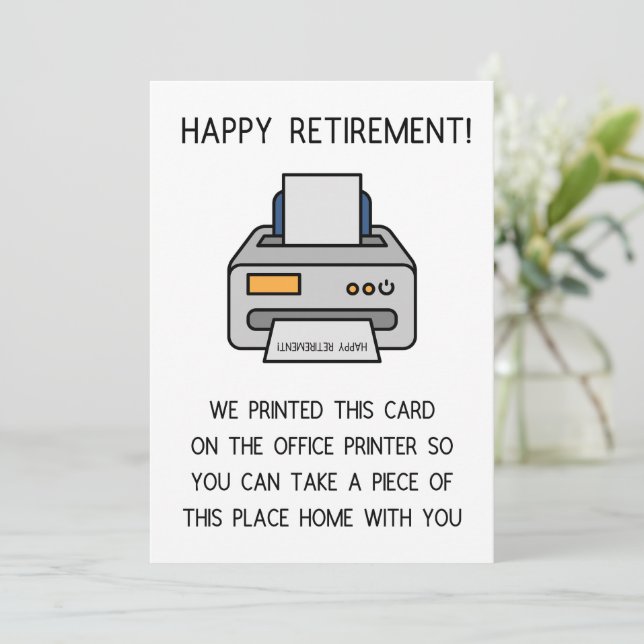 Cartes Pour Fêtes Annuelles Drôle cadeau de retraite, (Debout devant)