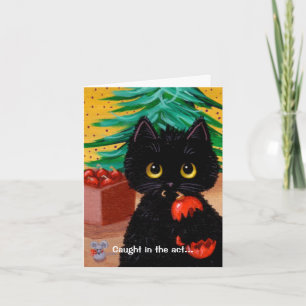 Cartes Pour Fêtes Annuelles Drôle Chat Noël Art Cartoon Souris Créationarts