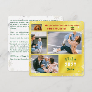 Cartes Pour Fêtes Annuelles Drôle Chien Chat 4 Photos Joyeuses Vacances Mignon
