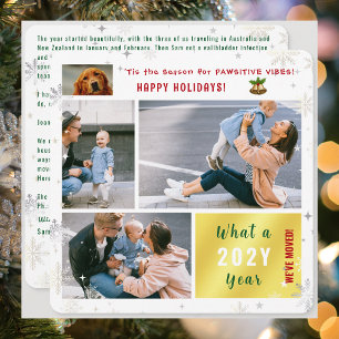 Cartes Pour Fêtes Annuelles Drôle Chien Chat Nous avons Déménagé 4 Photos Mign
