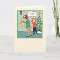 Drôle chien sous Mistletoe Noël