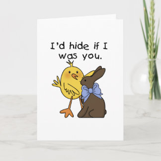 Cartes Pour Fêtes Annuelles Drôle Chocolat Bunny T-shirts et cadeaux de Pâques