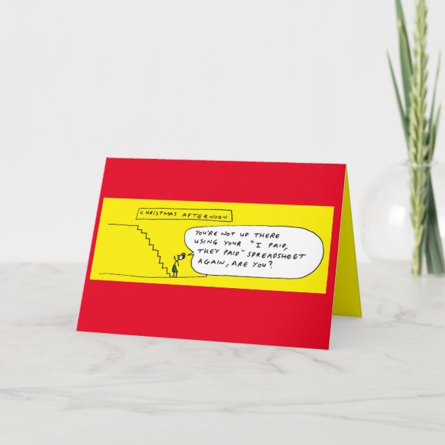 Cartes Pour Fêtes Annuelles Drôle Christmas Computer Cartoon Plaisanterie (Devant)