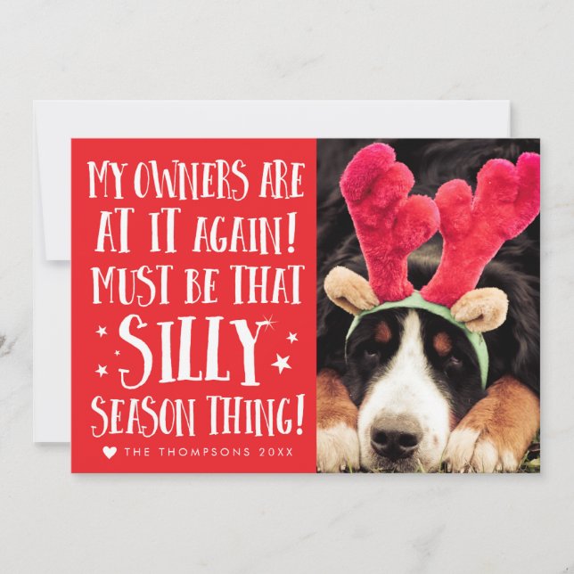 Cartes Pour Fêtes Annuelles Drôle Citation de Noël Animaux de Noël Salutation  (Devant)