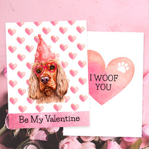 Cartes Pour Fêtes Annuelles Drôle Cocker Spaniel Je T'aime Toi Chien Saint Val