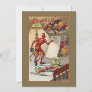 Cartes Pour Fêtes Annuelles Drôle d'art personnalisé vintage pour Halloween