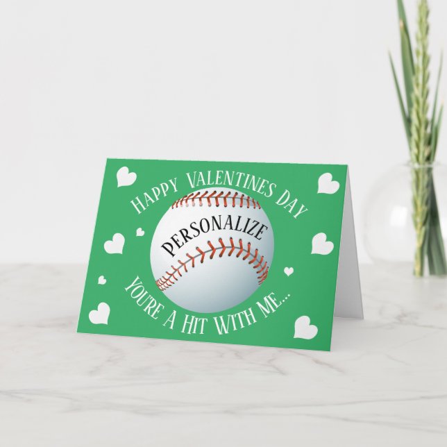 Cartes Pour Fêtes Annuelles Drôle de baseball, tu es un succès Valentines (Devant)