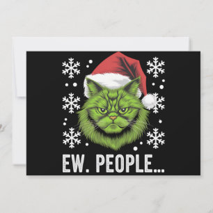 Cartes Pour Fêtes Annuelles Drôle de chat de Noël Ew personnes amateurs de cha