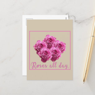 Cartes Pour Fêtes Annuelles Drôle de dire sur les roses et l'amour