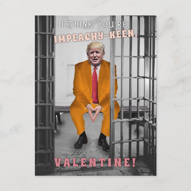 Cartes Pour Fêtes Annuelles Drôle de Donald Trump et sa Saint-Valentin (Devant)