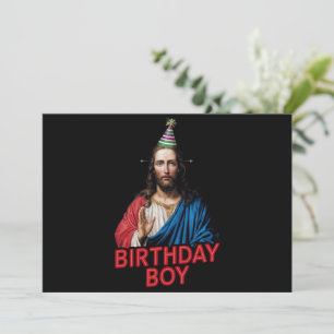 Cartes Pour Fêtes Annuelles Drôle de Noël Jésus garçon d'anniversaire