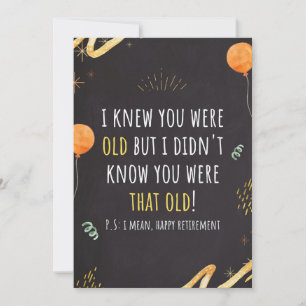 Cartes Pour Fêtes Annuelles drôle de retraite