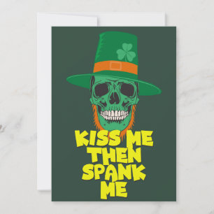 Cartes Pour Fêtes Annuelles Drôle de St Patricks Day 2023- Embrasse-moi puis d
