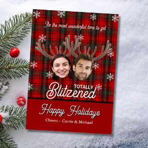 Cartes Pour Fêtes Annuelles Drôle de visage photo sec Humour sarcastique Noël