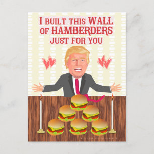 Cartes Pour Fêtes Annuelles Drôle Donald Trump Hamberders Wall Saint-Valentin